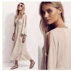 FREE PEOPLE Prettiest Thing Maxi Dress XS beige